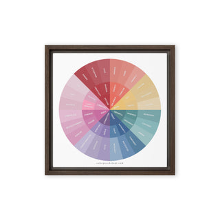 Color Emotion Wheel - Summer - Framed Canvas