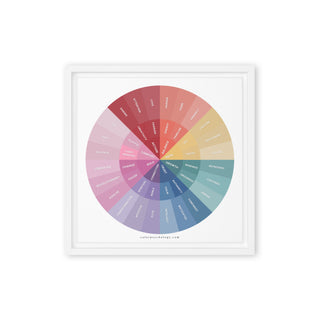 Color Emotion Wheel - Summer - Framed Canvas