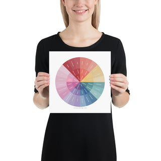 Color Emotion Wheel - Photo Paper Poster - Summer