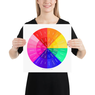 Color Emotion Wheel - Photo Paper Poster - Winter
